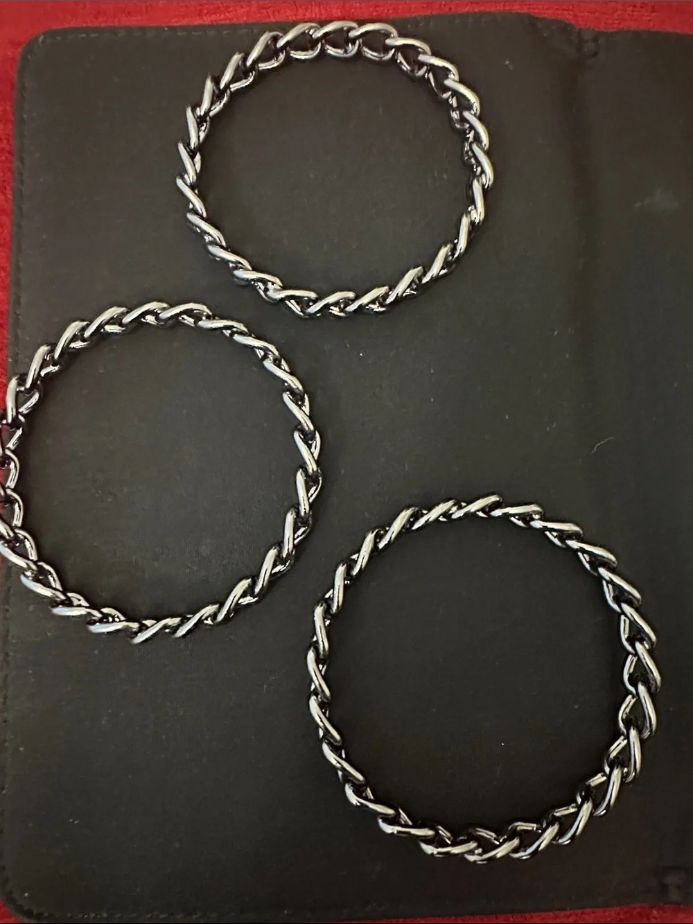 Twisted Rope Hoop Bracelet - Silver Tone